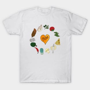 Pizza Ingredients T-Shirt